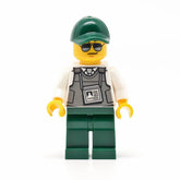LEGO trn243 - Security Officer (Dark Green Legs, Dark Green Cap with Hole, Sunglasses)